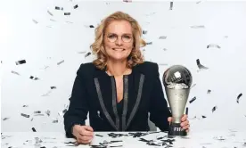  ?? Michael Regan/Fifa/Getty Images ?? Sarina Wiegman has been named the best women’s coach by Fifa for a third time. Photograph: