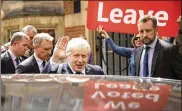  ?? GETTY IMAGES ?? Conservati­ve leadership favorite Boris Johnson leaves his office on Monday in London. The results of the leadership campaign will be announced today, with the new prime minister taking office Wednesday.