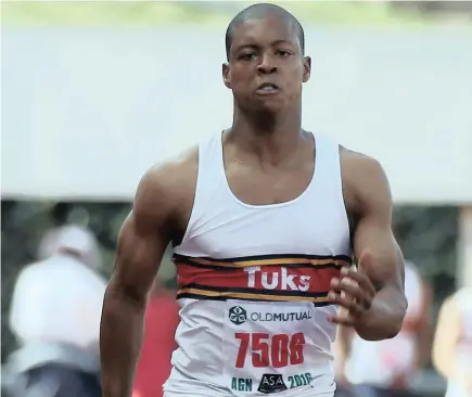  ??  ?? SPRINT SENSATION:THANDO Roto has set his sights on a string of world-class performanc­es