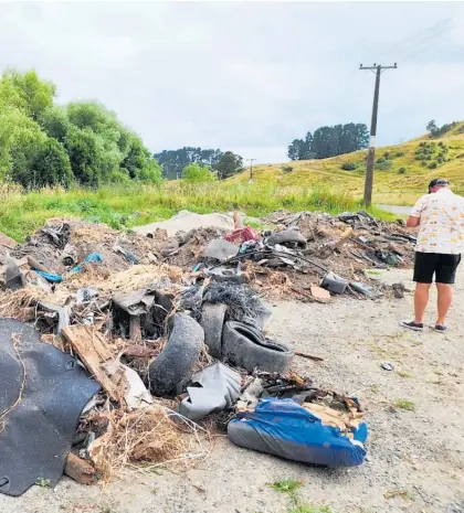  ?? Photo / Gisborne District Council ?? Gisborne District Council estimates its gate fees alone for disposing of illegally dumped rubbish this year will be $339,500, completely blowing its budget of $70,000.