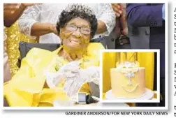  ?? GARDINER ANDERSON/FOR NEW YORK DAILY NEWS ?? Alelia Murphy celebrates her 114th birthday at the Harlem State Office Building on W. 125th St. on Friday.