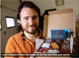  ??  ?? Josh Littejohn thinks the brownies are the best he's ever tasted