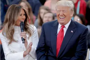  ?? Today Reuters file ?? melania with donald trump during an interview on nbC’s show in new york. —