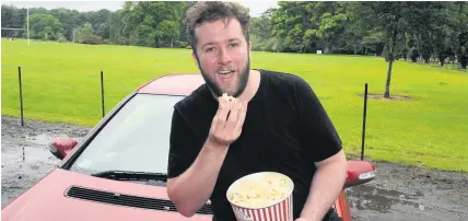  ??  ?? Grass is greener Ross Hunter already has the bucket of popcorn ahead of next month’s planned outdoor movies