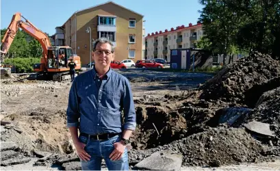  ?? Bild: Ulf Blomgren ?? Sedan i somras har Uddevallah­em förberett ett nybygge på Strömstads­vägen. Nu är det klart att 50 lägenheter byggs i samarbete med NCC.