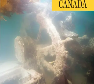  ?? PARKS CANADA-THIERRY BOYER / THE CANADIAN PRESS ?? The ship’s wheel of HMS Terror. Some in the Inuit community are linking recent deaths with its rediscover­y.