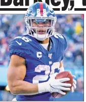  ?? Anthony J. Causi ?? THE RIGHT WAY: Saquon Barkley is not only a highly skilled, motivated player, but a burgeoning leader whose tact with the press and smarts off the field make him the face of the Giants franchise.