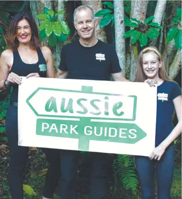  ?? Picture: SUPPLIED ?? UNTAPPED NICHE: Grant and Sandra Schmidt (with daughter Madeleine) have launched a new smartphone app called Daintree National Park.