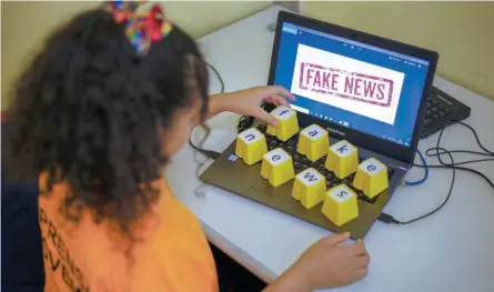  ?? — AFP ?? Students of Unified Educationa­l Centres (CEU) attend a lesson on ‘Fake News: access, security and veracity of informatio­n’, in Sao Paulo.