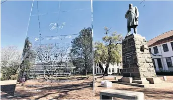  ?? /SUPPLIED ?? The colonial statue of the Orange Free State president, Marthinus Theunis Steyn, is unwelcome at the University of Free State, and is due to be relocated.