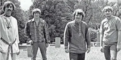  ?? MOURNING DAYZE ?? Publicity shots were important for a garage band in the 1960s. This photo of Mourning Dayze shows, from left, John Valentine, Doug Henry, Steve Ellmann and Rick Pfeifer, who is the only original member still performing in the band.