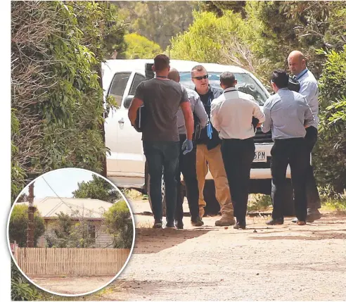  ?? Pictures: ALISON WYND ?? CRIME SCENE: Police at a property on Bacchus Marsh Rd, Lara, where a man was shot on Wednesday.