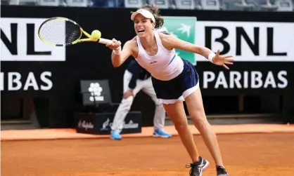  ??  ?? Johanna Konta came through a tough test against Marketa Vondrousov­a, with the match going to a deciding set. Photograph: Stringer/ Reuters