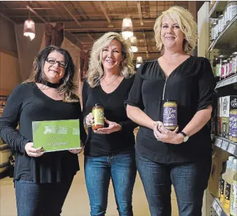  ?? BARRY GRAY THE HAMILTON SPECTATOR ?? Mary Marino, Marlow Italiano and Jo Anne Elsbury hope to find success with their vegan, sugar-free sauces.