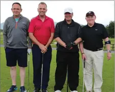  ??  ?? Pictured at the Greenore Golf Classic were Keith Kelly, Harry Brown, Pat O’Hagan and Sean McGrory.