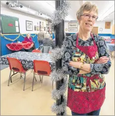  ?? MARK GOUDGE-SALTWIRE NETWORK ?? Berwick Legion member Ann Steadman gets ready for the supper crowd to arrive. When the legion started their Chase The Ace program in 2013 Ann felt she could also help with fund raising efforts so she and help pitched in to help out by having a meal...