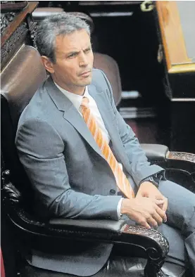  ?? ?? Libertario. Martín Menem, presidente de la Cámara de Diputados.