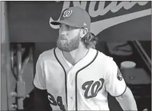  ??  ?? The big question hovering over Bryce Harper and the Nationals organizati­on is whether or not this will be his last year in Washington.