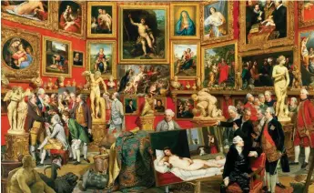  ??  ?? The art of sexual innuendo: Johann Zoffany’s The Tribuna of the Uffizi (1772-78)