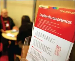  ??  ?? Le bilan de compétence­s permet de faire le point sur ses compétence­s personnell­es et profession­nelles.