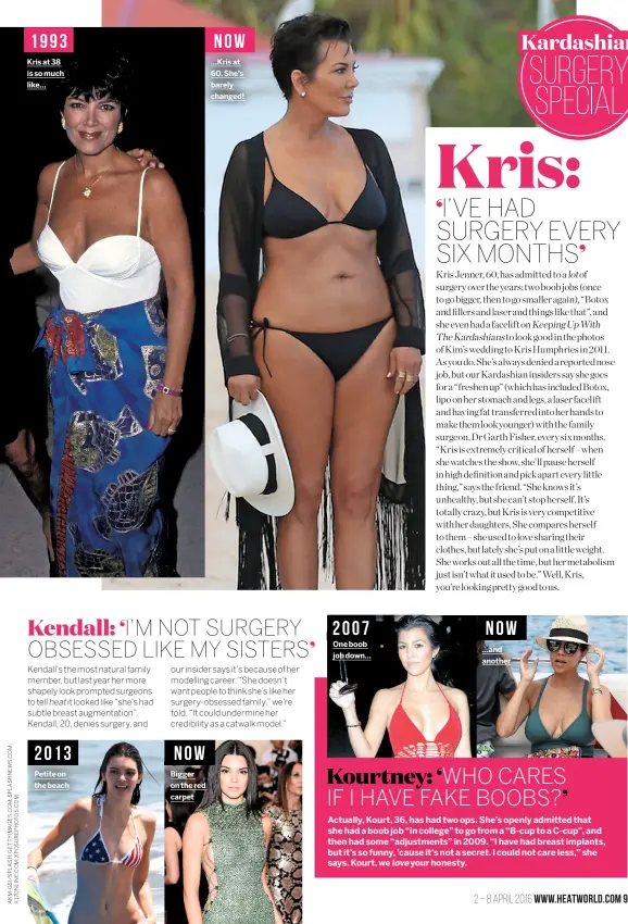 Now now Kendall: ' I'M NOT SURGERY OBSESSED LIKE MY SISTERS' Kris