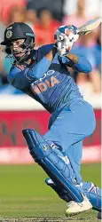  ?? Picture: GARETH COPLEY/GETTY IMAGES ?? KEY ROLE: Hardik Pandya, of India, bats during the Internatio­nal T20 match against England at the Swalec Stadium in Cardiff, Wales