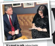  ??  ?? It’s good to talk Labour leader Richard Leonard meets the Advertiser