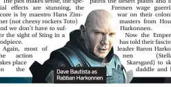  ?? ?? Dave Bautista as Rabban Harkonnen