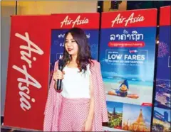  ?? VIENTIANE TIMES ?? Group Head of Product for the Indo-China market Laddawan Meesupwatt­ana speaks during a recent media event in Vientiane.