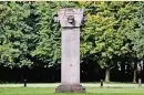  ?? RP-ARCHIVFOTO: MVO ?? Weiterhin dem Zerfall preisgegeb­en: Das Denkmal am Erlenbusch.