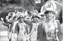  ?? MARY ALTAFFER/AP ?? during the German-American Steuben Parade on Saturday in New York. The parade, founded in 1957, is named after Friedrich Wilhelm von Steuben, a Prussia-born general who served with Gen. George Washington in the Revolution­ary War.