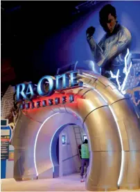  ??  ?? Get a 4D multi-sensory theatre experience on the virtual ride aptly named RA.One Unleashed at Hall of Heroes.