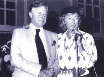  ??  ?? Author Brian Willey with Vera Lynn at the Connaught Rooms, London, to mark the 20th anniversar­y of VE Day in 1965.