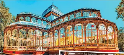  ?? ?? ART HOUSE: The Crystal Palace, above, a glassencas­ed wing of the Reina Sofia museum. Right: One of Madrid’s many cheap and cheerful tapas bars