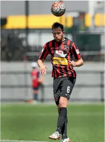  ?? PHOTO: ?? Gary Ogilvie was a goal scorer for Canterbury United in their 3-0 win against Hawkes Bay at English Park yesterday.