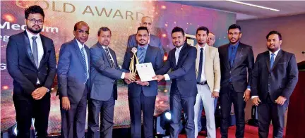  ??  ?? Gold Award in Manufactur­ing Medium - Apparel Industry Categoryma­s ACTIVE TRADING (Pvt) Ltd – NIRMAANA