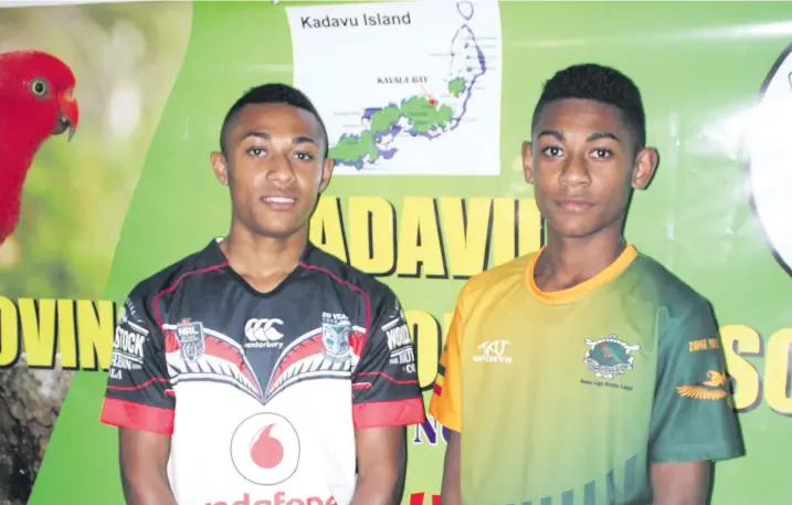  ?? Photo: Simione Haravanua ?? Kadavu Provincial Secondary School athletes Josua and Tokoni Senivuata at the Nabua Housing hall outside Suva on April 15, 2018. Today, they take part in the Maritime Zone before they move on to the Coca-Cola Games which starts on Thursday at the ANZ...