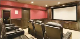  ?? DREAMSTIME ?? A home theater is one of the most elaborate entertainm­ent upgrades to install.
