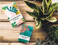  ?? COURTESY PHOTO ?? Available in packets of two or four, each self-dissolving Instant Plant Food tablet feeds one large or several small houseplant­s.