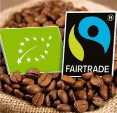  ??  ?? Das Fairtrade-Siegel; © TransFair e.V.