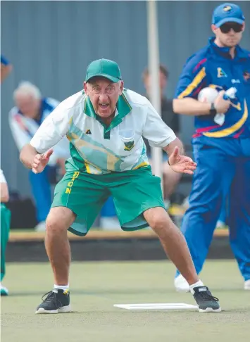  ??  ?? Highton's Ray Wilkinson celebrates during his side’s upset over Eastern Park. Picture: ALAN BARBER