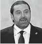  ??  ?? Lebanon's PM Saad Hariri