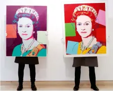  ??  ?? Two signed and numbered Andy Warhol screenprin­ts of The Queen—who celebrates her 95th birthday later this month —strolled off at £162,500 (left) and £275,000 (right) last week, part of Christie’s online Prints & Multiples auction