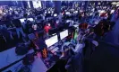  ?? ?? Gamers play video games during the Gamescom LAN event. Photograph: Ina Fassbender/AFP/Getty Images