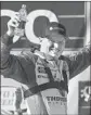  ?? Jared C. Tilton Getty Images ?? COLE CUSTER’S win was the first for an Xfinity driver at Auto Club Speedway since 2002.