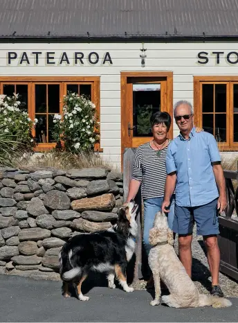  ??  ?? ABOVE LEFT Dr Fiona Doolan-Noble and John Noble with dogs Archie and Isla; John has a soft spot for the ‘Iceberg’ roses.