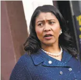  ?? Lea Suzuki / The Chronicle ?? S.F. mayor London Breed failed in her bid to win clemency for her brother.