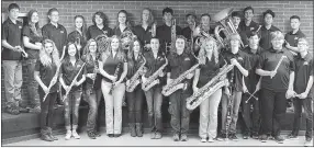  ?? Photo by Randy Moll ?? Members of the Gentry High School Band won numerous awards over the past school year. Members are: Katelyn Brinkley (front, left), Cha Chi Vang, Bailey Harrington, Autumn Veile, Natalee Easley, Falyn Cordeiro, Max Eckart, Paige Wood, Jacob Long, Chisum...