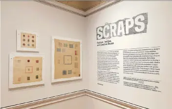  ?? PHOTOS: MATT FLYNN/COOPER HEWITT, SMITHSONIA­N DESIGN MUSEUM ?? The Scraps: Fashion, Textiles, and Creative Reuse exhibit from the Cooper Hewitt, Smithsonia­n Design Museum includes various textile works from three designers who give new life to waste materials that might otherwise end up in a landfill.