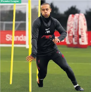  ??  ?? Comeback trail: Thiago Alcantara has returned to individual training